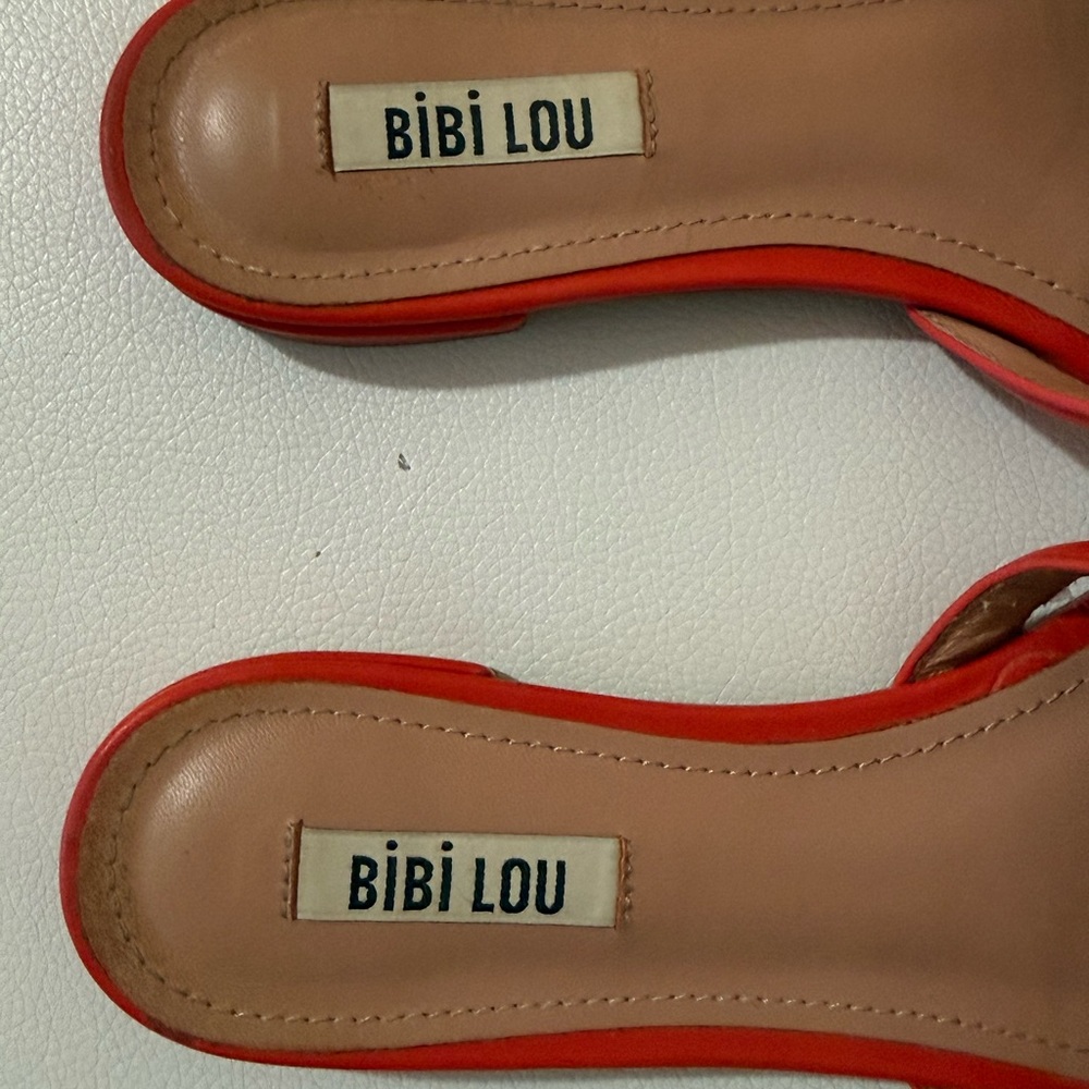 Red Flat Sandals BibiLou - Picture 6 of 11